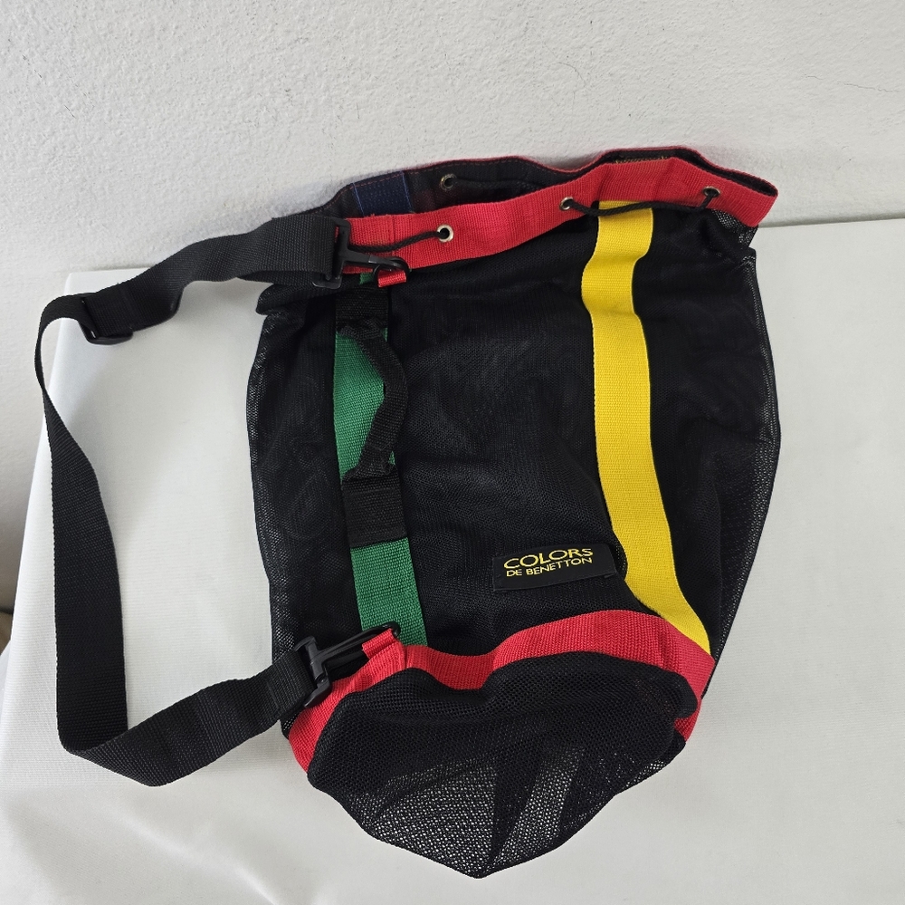 Vintage Colors De Benetton Drawstring Mesh Dufflebag - Picture 5 of 7